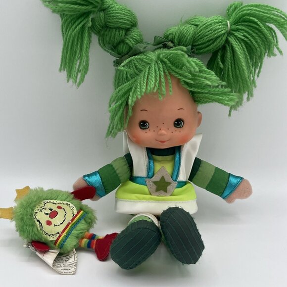 Vintage Rainbow Brite Patty O'Green Doll & Lucky Sprite 1983 Mattel Hallmark - Picture 1 of 16
